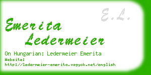 emerita ledermeier business card